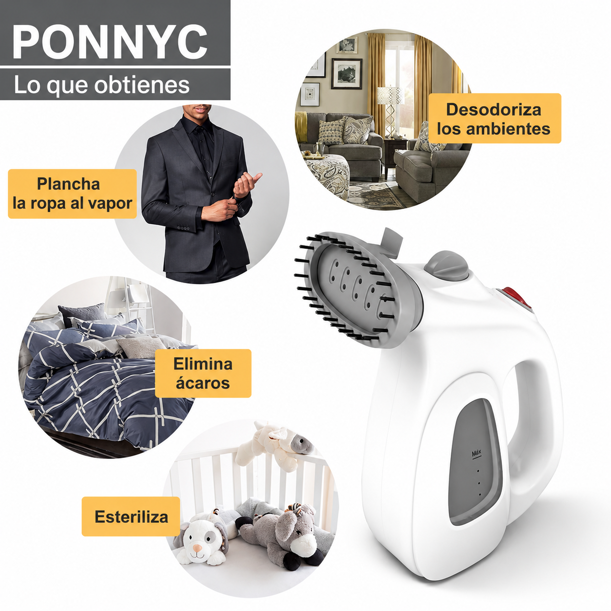 Plancha De Vapor Portátil Para Ropa