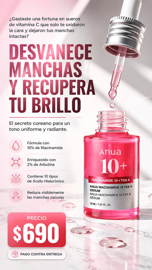 Anua Niacinamide 10 + TXA 4 Serum para Manchas y Luminosidad